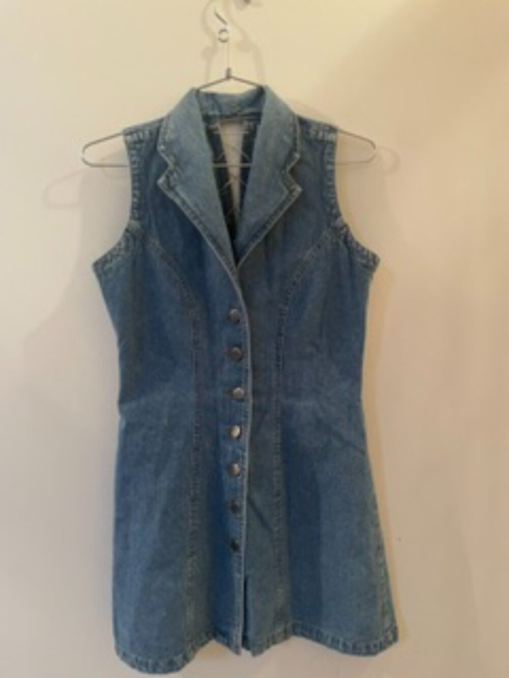 Squeeze Jeans Dress with lace back Size Small